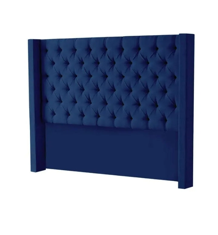 Velvet Diamond Tufted Headboard- Royal Blue